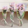 30PCS Love Heart Iridescent Single Rose Sleeves DIY Transparent Flower Wrapping Bag Floral Material Packaging Waterproof