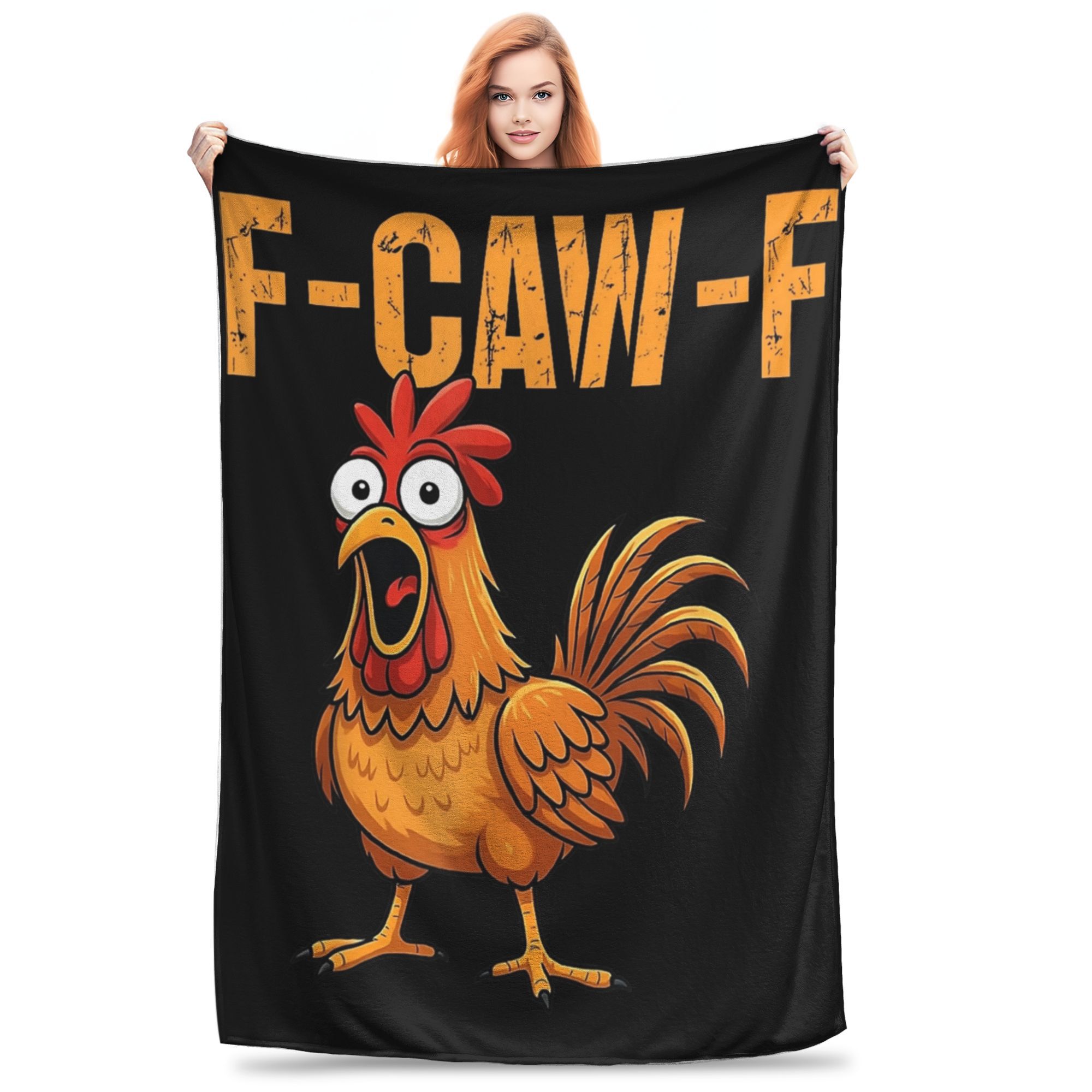 

Забавное F-Caw-F Курица FCAWF Плед Уютный Мягкий Пледы для Дивана 50x60 Дюймов Многоразмерный Покрывало 75x90cm