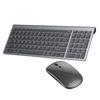 Portable Ultra Thin 2.4GHz Wireless LED Backlit 78-Key Keyboard Mouse Kit Rechargeable In Stock for Office Home Gaming & Travel