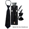Men Women 3-In-1 Sparkly Fish Scales Sequins Y-Back Adjustable Suspenders Bowite Necktie Set Outfits Cosplay Costume  Yellow