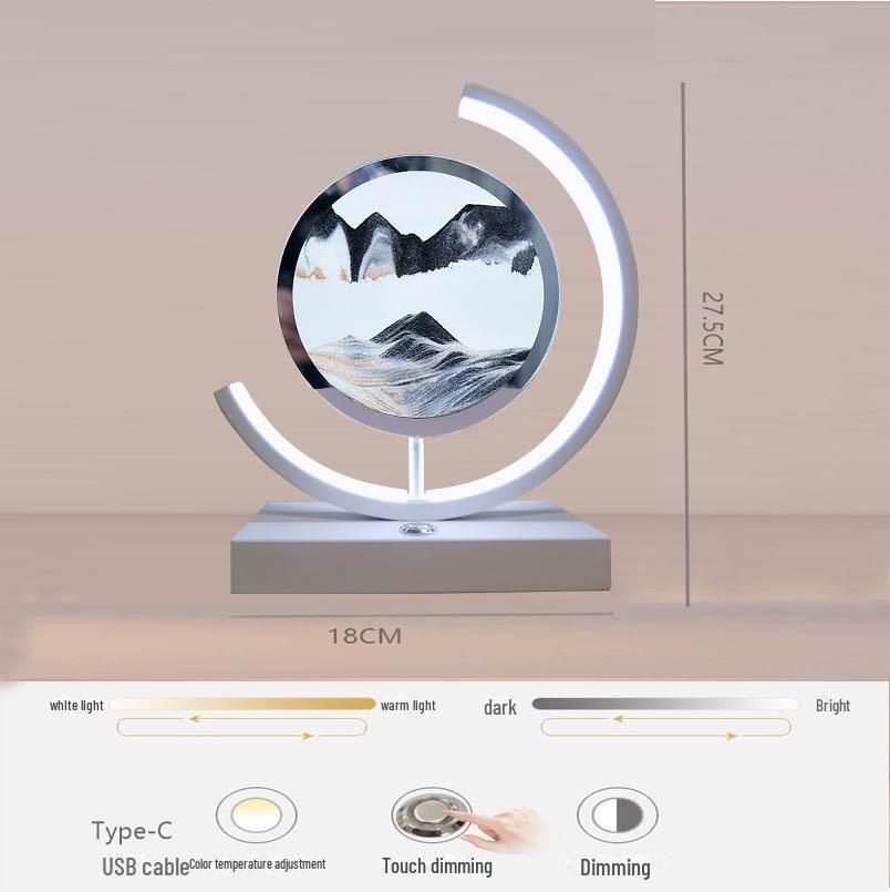 DIY Quicksand Table Lamp - Creative Atmosphere Light with Dynamic Painting and Smart Night Light