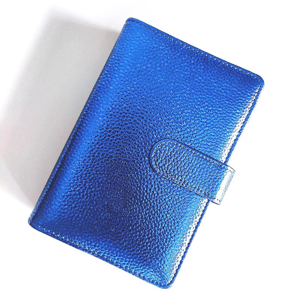 A5 A6 Metallic Texture PU Leather DIY Binder Photocards Collect Book Diary Agenda Planner Cover Stationery