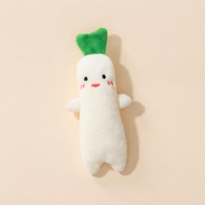 NEW Kawaii Stuffed Fruit And Vegetable Soft Cute Cartoon Plush Toys Scallion Eggplant Radish Interactive Sensory Cozy Plush Toys