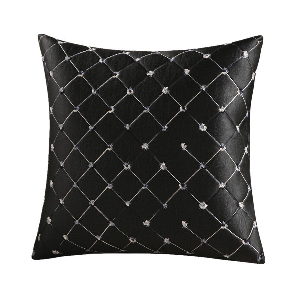 

43x43cm Rhombus Polyester Cotton Living Room Sofa Cushion Cover Throw Pillow Case Home Decoration 43x43cm чорний