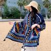 New Summer Elegant Women Silk Scarf Beach Wrap Shawl Vintage Red Plaid Print Sunscreen Bandana Hijab Mujer Bohemian Scarve Pareo