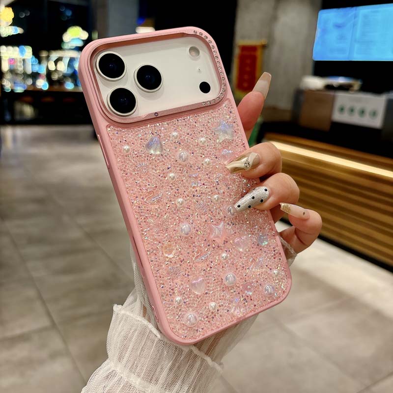 Per iPhone 17 ProMax Custodia Lussuosa Full Glitter Diamante per iPhone 17 Air 16 15 13 14 Pro Max 17Pro Cover Antiurto Caque