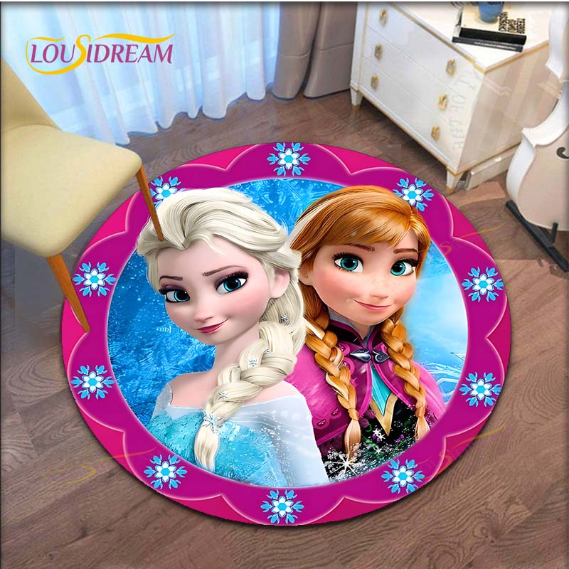 

Cartoon Frozen Round Carpet for Living Room Children Carpet Floor Rug Bath Mat Bedroom Carpet for Children s Room Doormat 60cm