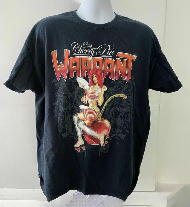 Warrant Band Cherry Pie Black Tee For Men Women Cotton T-Shirt S-2345XL L