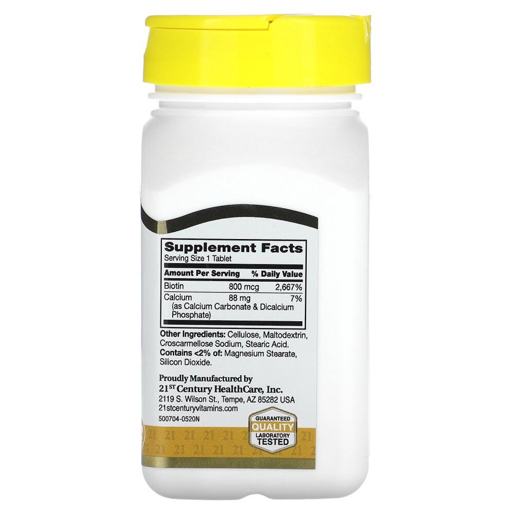 21st Century Sentry Biotin 800mcg Easy-Swallow Tablets, 110 Count (3-Pack)