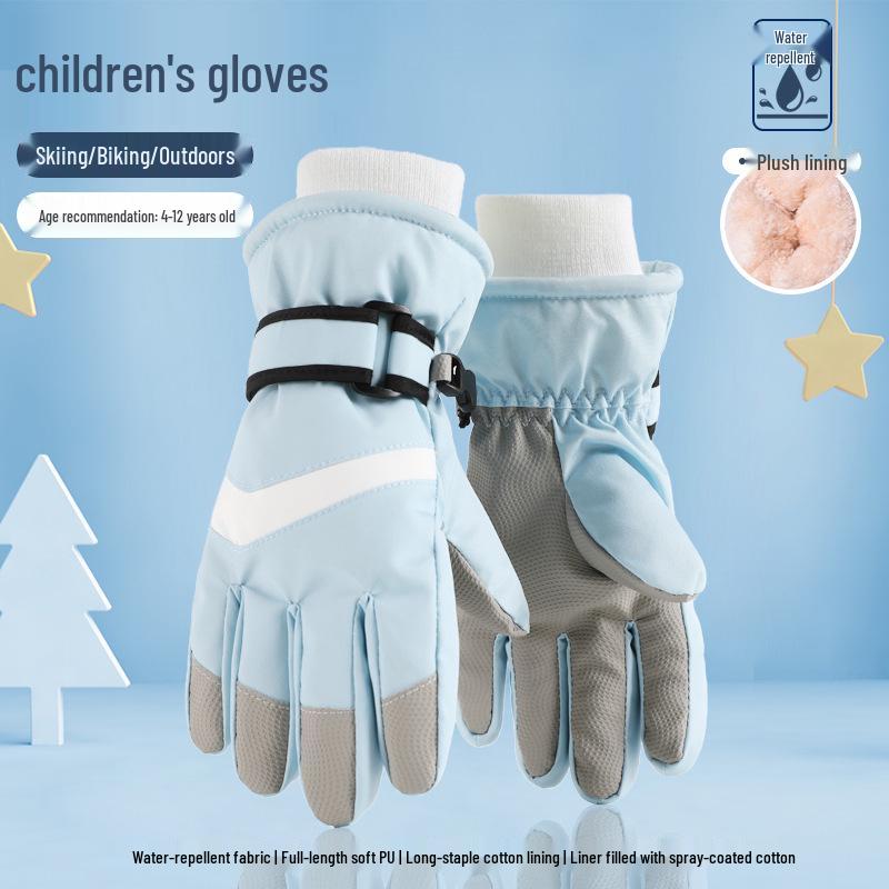 Winddichte Kinder-Skihandschuhe für Jungen und Mädchen – Warm und Perfekt zum Skifahren oder Radfahren
