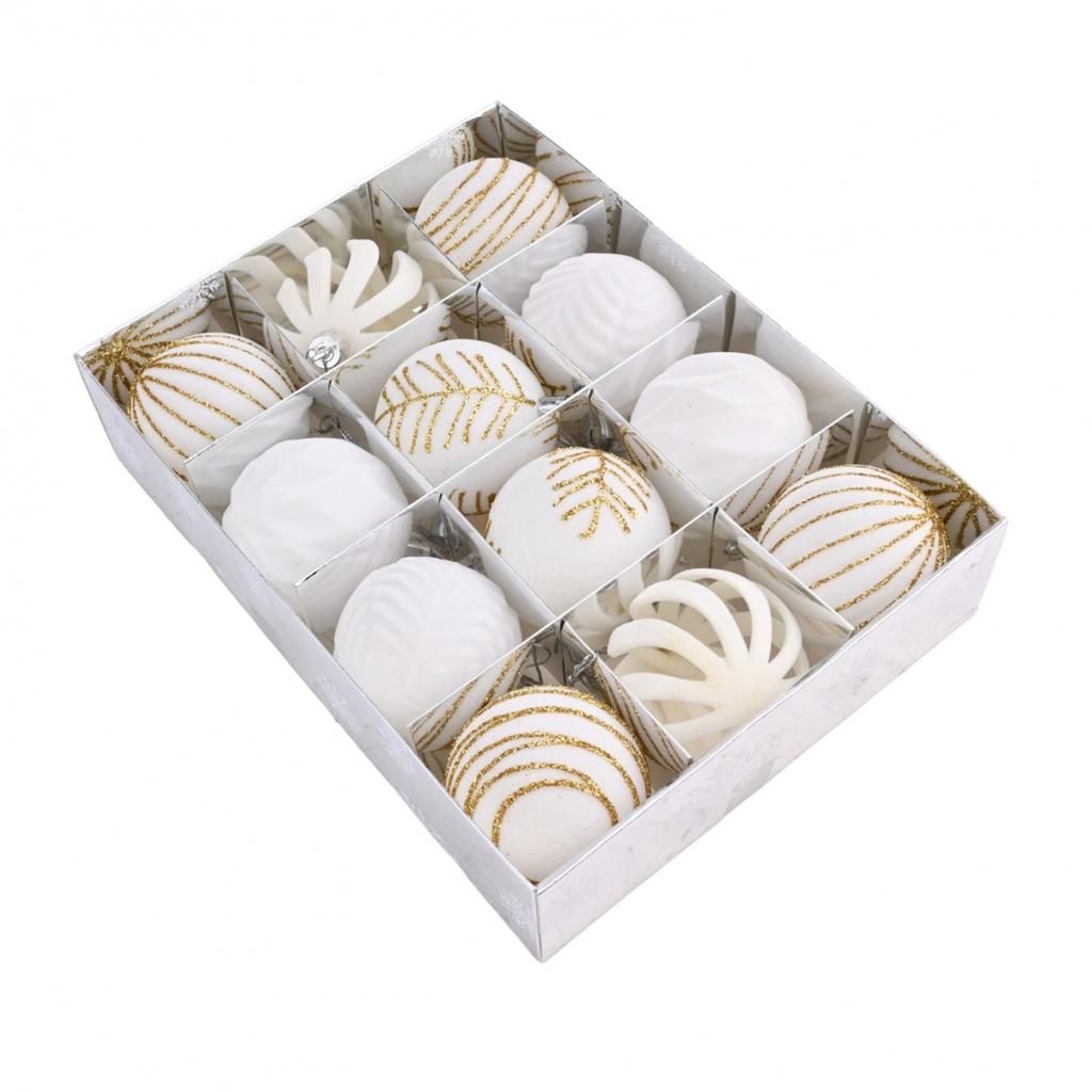 12PCS Classic Christmas Balls Perfect for Tree and Event Ornamentation