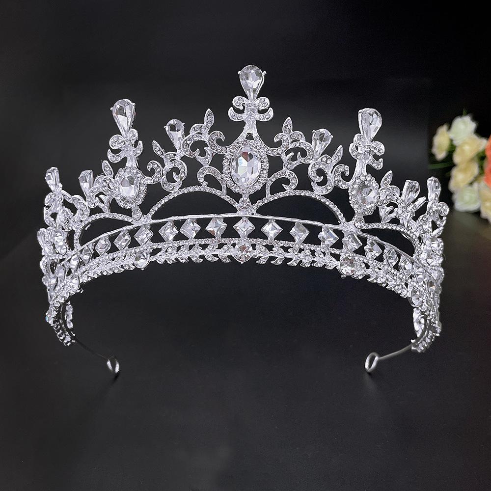 New Wedding Crown Headwear Bride's Grand Luxurious Rhinestone Wedding Dinner Wedding Style Crown