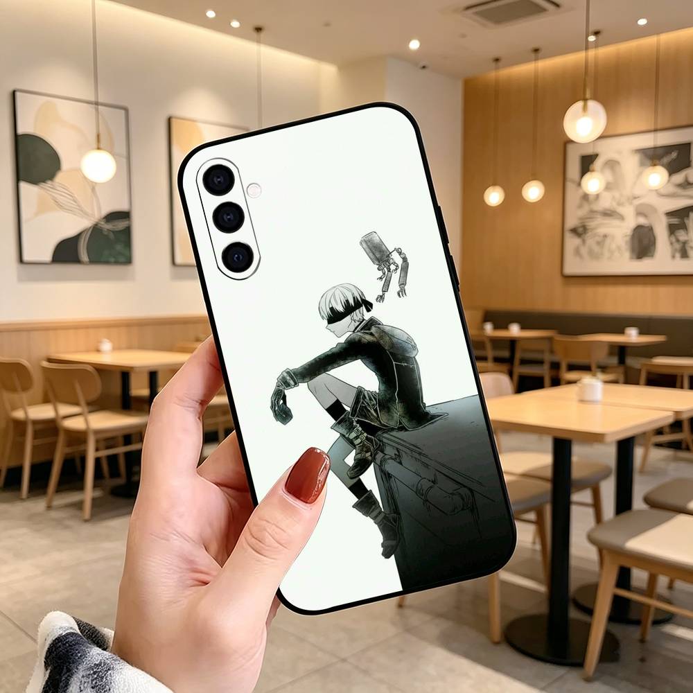 Spiel NieR A-Automata 2B 9s Handyhülle Für Samsung Galaxy A73,A72,A71,A70,A53,A52,A51,Weiche Silikon Schwarze Hülle