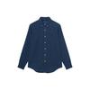 Polo Solid Color Button Down Long Sleeve Shirt Men Shirts Dark-Blue 710951773-001