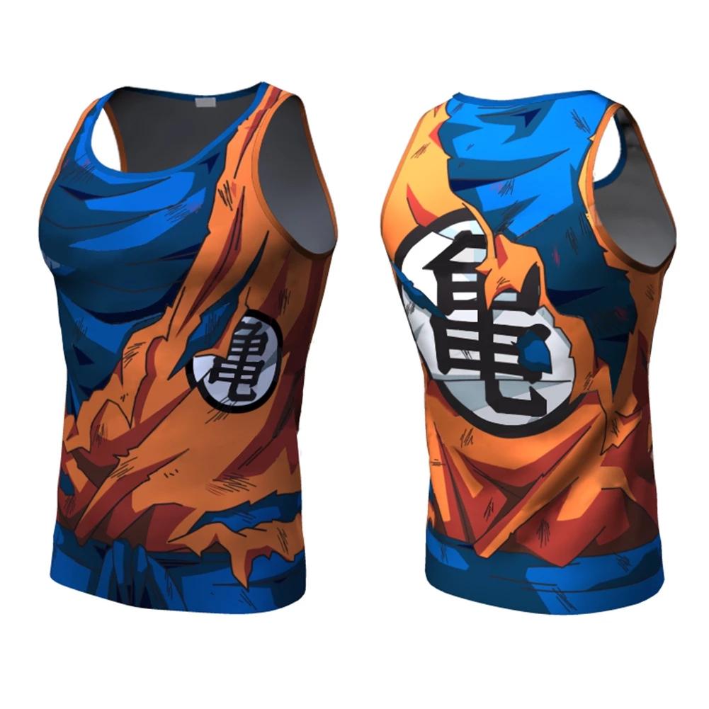 Goku VEGITA Saiyan Freeza Armor Top Tank Sleeveless Kickboxing Muay Thai MMA Sport 3D Print JAPAN CARTOON ANIMATION Training Unisex Round Neck
