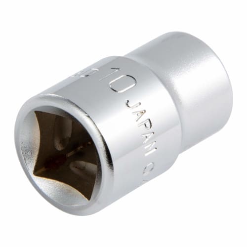 TONE socket (12 squares) HP3D-10 Drive angle 9.5mm (3/8") Width across flats 10mm