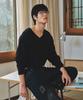 PLAC V-Neck Reverse Detail Knit Navy
