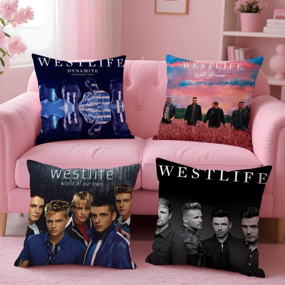 W-Westlifes Hot Band Cushion Cover Comfortable Reversible Pillow Cover Ideal For Car Sofa Bedroom & Beyond