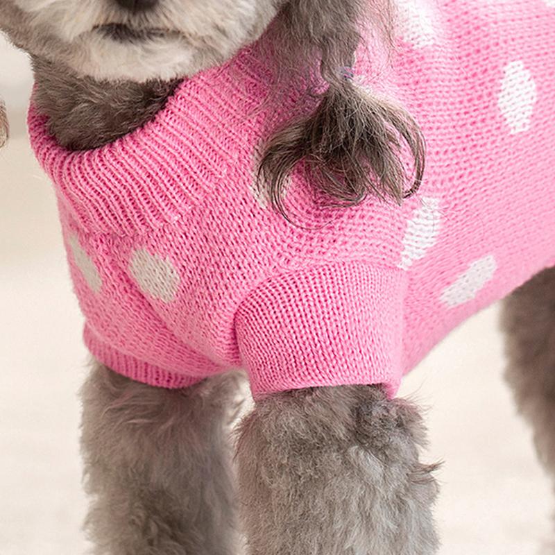 Зимняя теплая одежда для собак, милый свитер для собак, мягкое вязаное пальто для маленьких и средних собак, одежда для чихуахуа и йорков, товары для животных
