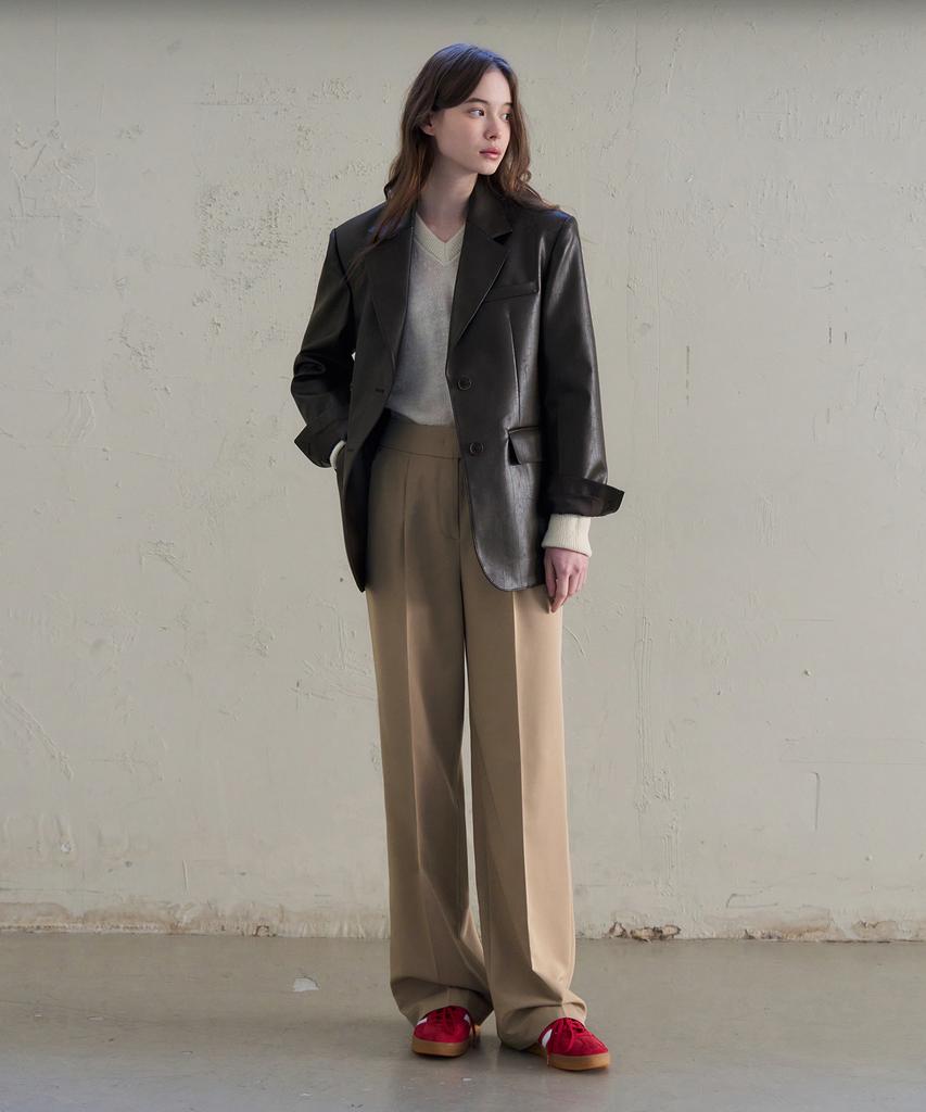 Deuloupisumeon Wool Wide Gurkha Slacks [Beige]