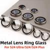 Metal Lens Ring Glass For Samsung Galaxy S24 Ultra S24 Plus Full Cover Camera Lens Protector Glass S23Ultra S23FE Protective Cap