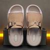 Fashion CYYTL Mens Slippers Casual Summer Shoes Beach Sandals Outdoor Slides Leather Walking Comfort Lightweight Luxury Designer Fashion