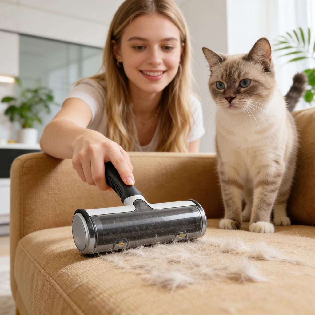 Pet Hair Remover Roller - Reusable Dog  Hair Removal Tool For Couches, Rugs, Carpet, Car Seats | Surface Lint Debris Cleaner For Home