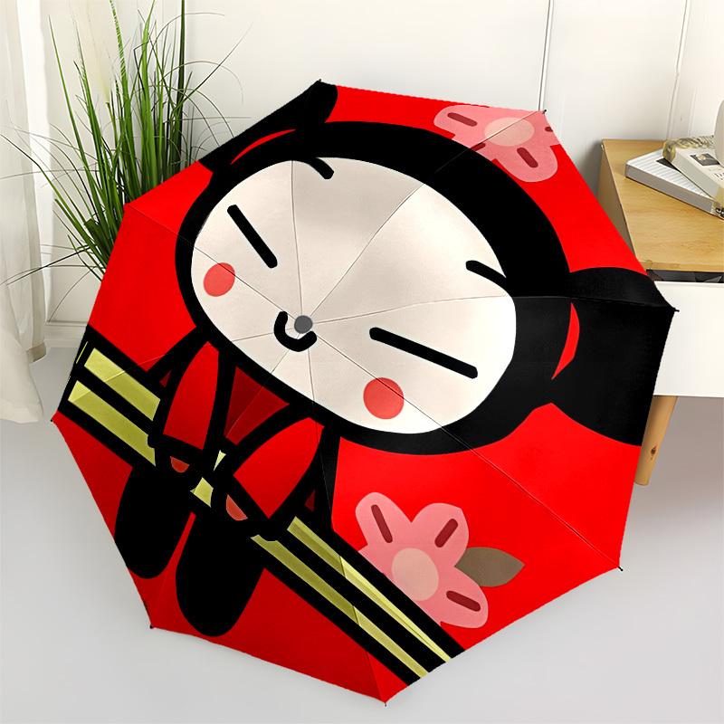 

Pucca, Cartoon Automatic Opening and Closing, 8 rib Structure Portable Umbrella, Suitable for Men and Women in All Seasons Perfect Gift for