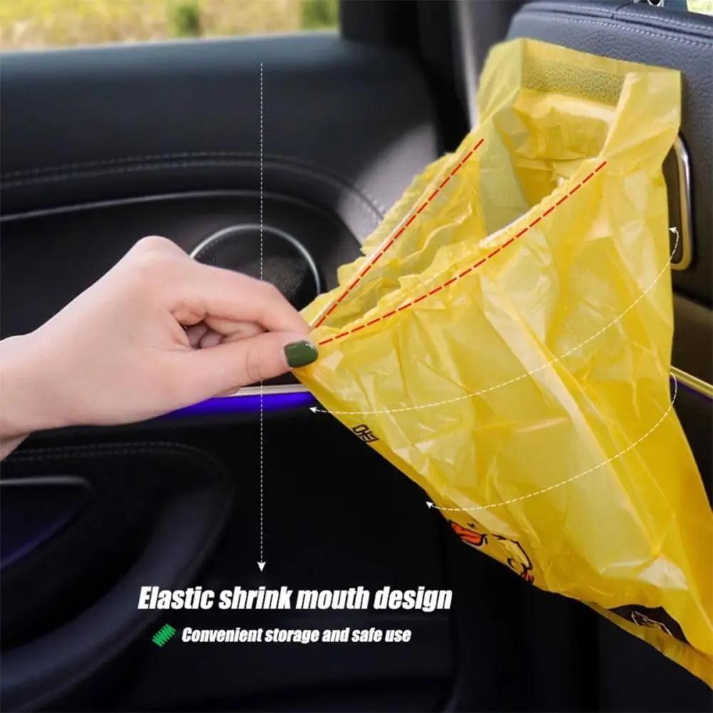Adhesive Car Trash Bag Disposable Car Interior Hanging Multi-Functional Clean Bag Small Plastic Bag Car Garbage Bin
