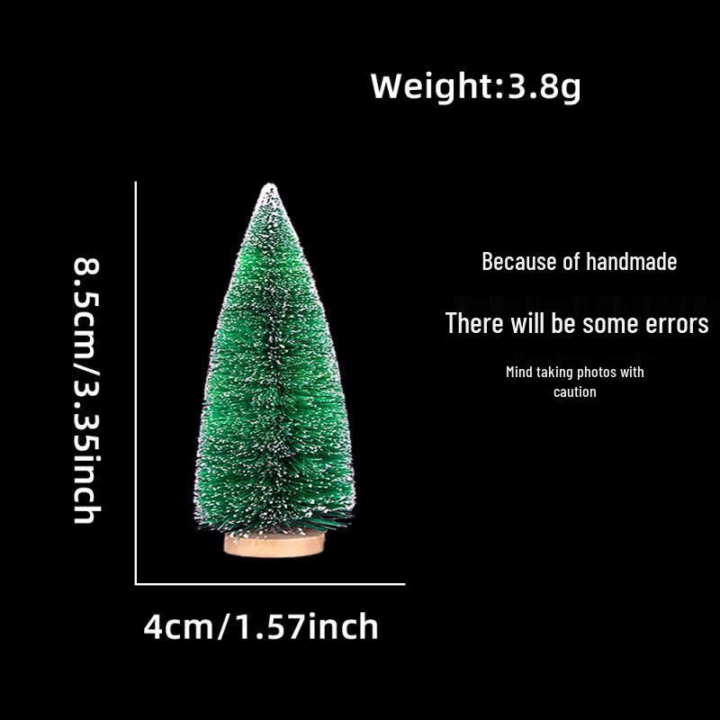 Schnee-beflockter Mini-Sisal-Weihnachtsbaum: Künstliche Weiße Zeder in verschiedenen Größen zur Dekoration von Mikrolandschaften