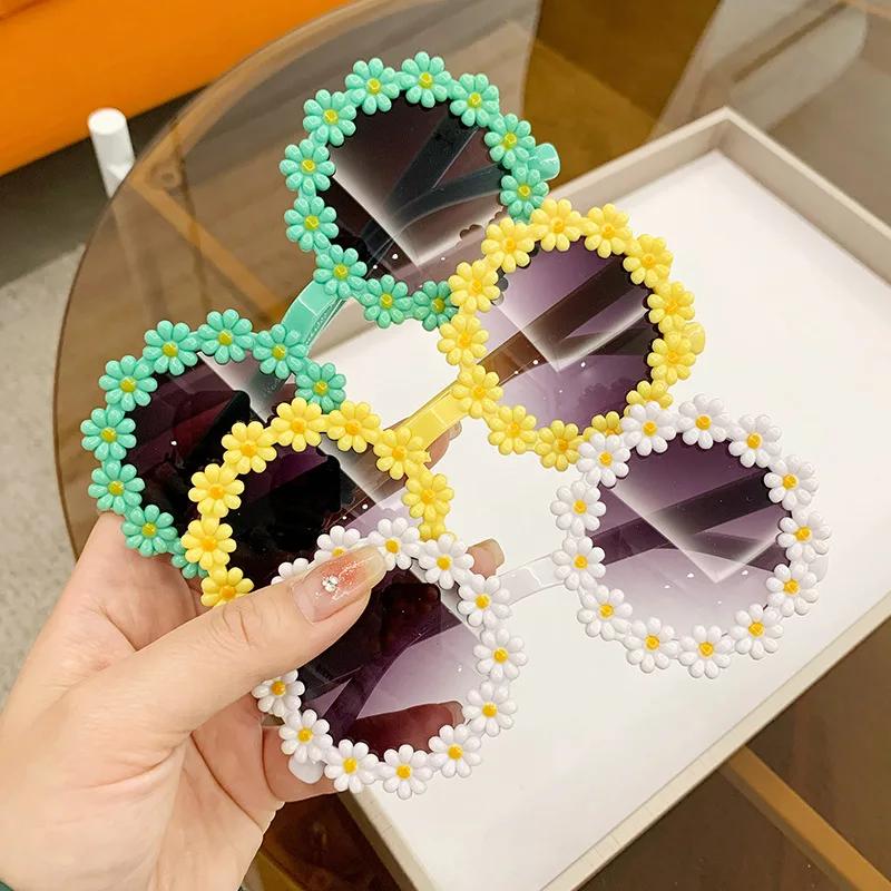 Children Cute Daisy Flower Sunglasses Boys Girls Outdoor Uv Protection Sun Glasses Lovely Party Holiday Gifts Eyewear For Kids