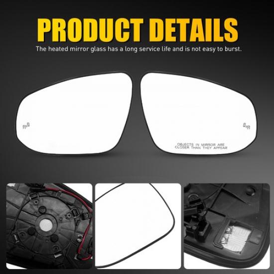 HeatIng Mirror Glass Clear Set W/Blind Spot -2024 For RAV4 Toyota Left Right