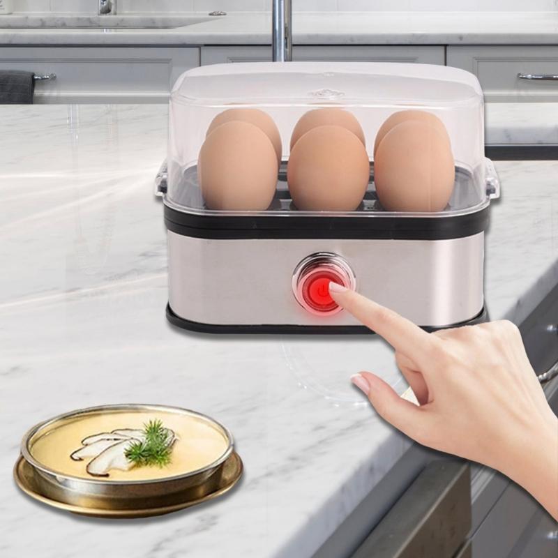 Electric Eggs Cooker 200W Automatic Dishwasher Safe Eggs Steamer Portable Breakfast Cooking Appliance Kitchen Gadget