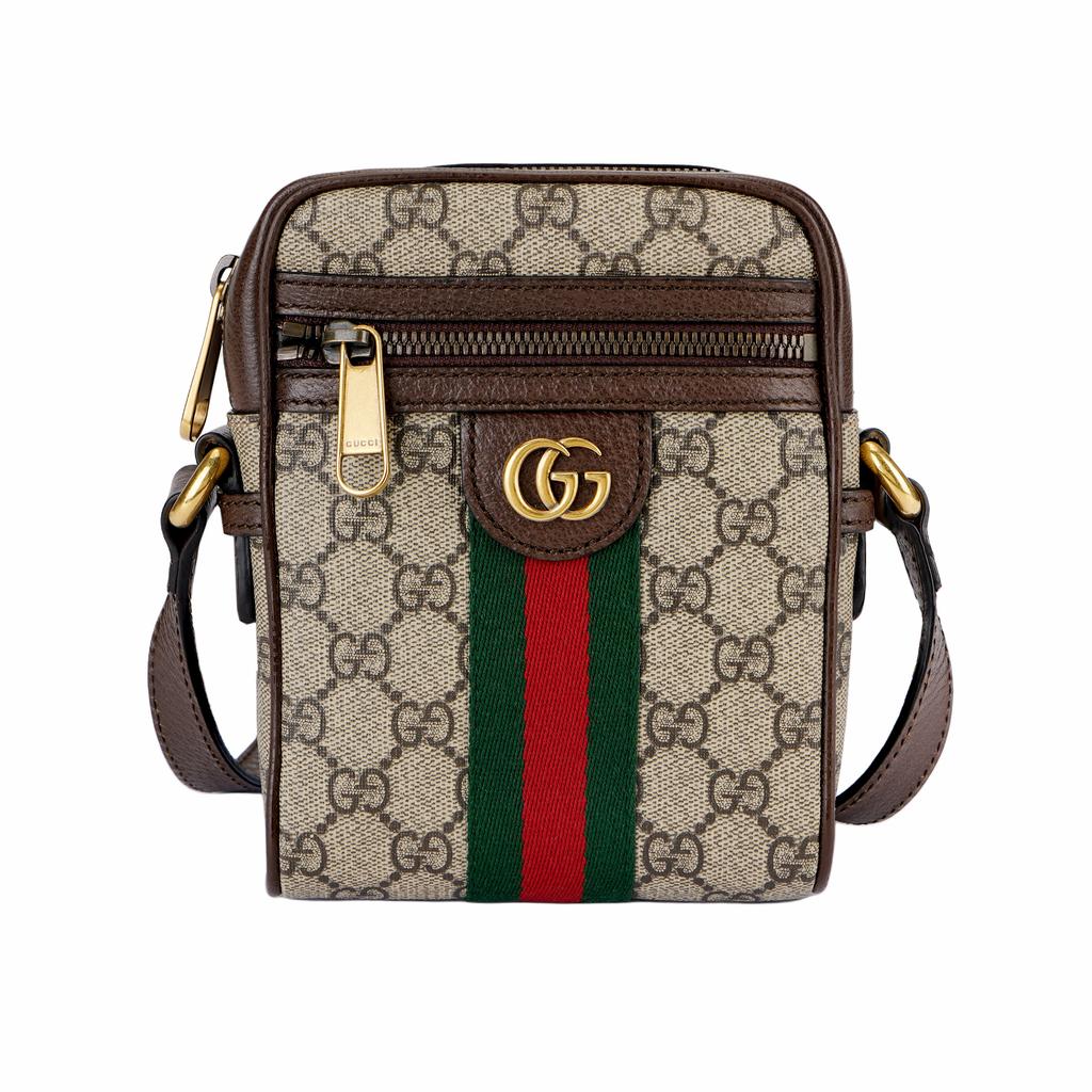 Gucci GG Supreme Ophidia Shoulder Bag Beige Unisex Shoulder_bags Brown 598127-96IWT-8745