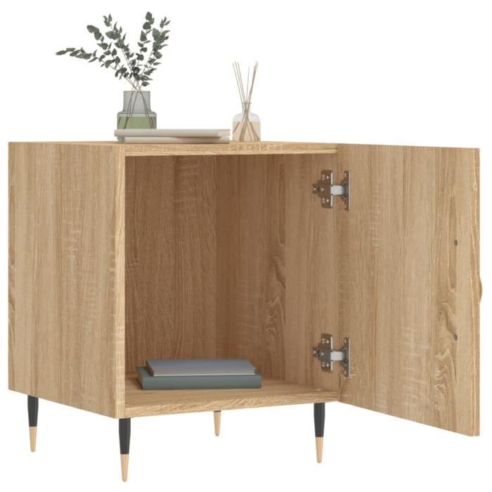 VidaXL Bedside Tables 2 Pcs Sonoma Oak 40x40x50 Cm Engineered Wood 827523