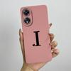 For OPPO A78 5G Case For oppo a78 5G Phone Case CPH2483 CPH2495 Cover Cute Initial Letters Square Silicone Shockproof Back Cover