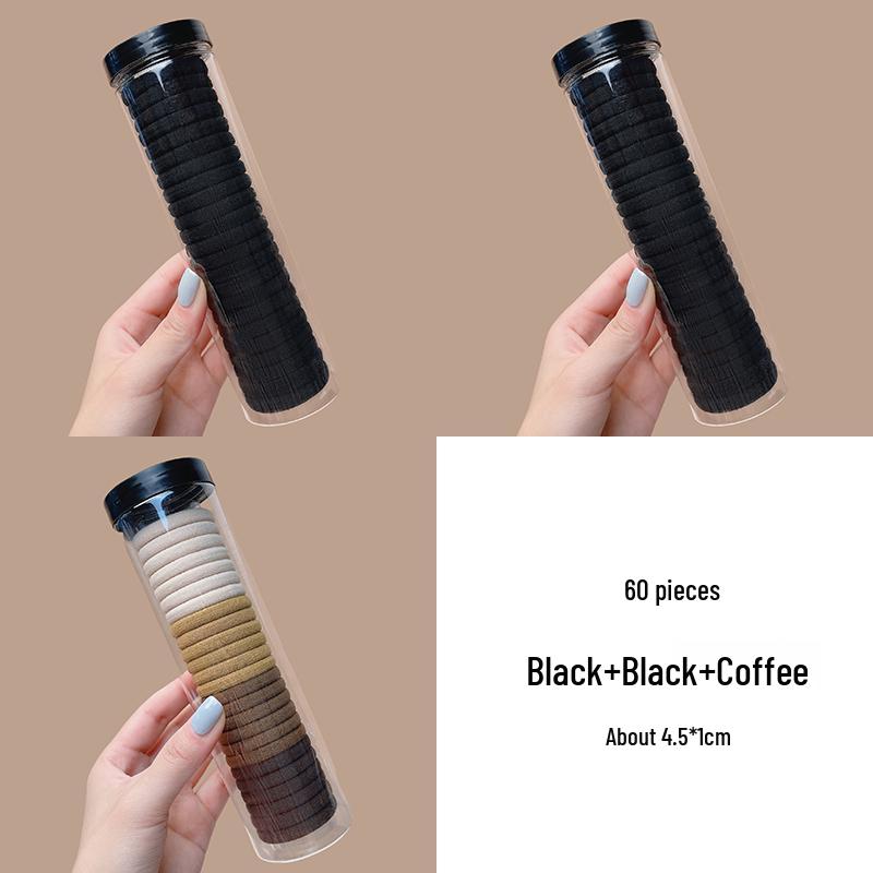 Women's Seamless Rubber Band Hair Tie - 2025 New High Ponytail, Simple Design with Leather Cover