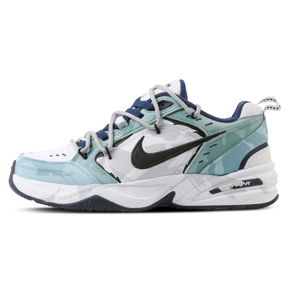 Nike Air Monarch 4 Light Path Through Mist Abrasion Resistant Slip Resistant Low top Chunky Sneakers Unisex White Green 415445-102(Team686-)