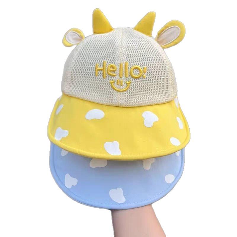 Adorable Mesh Wide-Brim Sun Hat for Babies – Breathable, UV Protection Baseball Cap for Boys & Girls