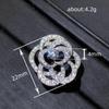 CopperFlower Shaped Cubic Zirconia Rings for Women Sparkling Accessories Wedding Engagement Party Jewelry Gifts