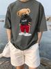 Sports Cartoon Bear Wearing Mask Prints TShirts Womens Summer Cotton Short Sleeve Tees ONeck Soft Loose Tops Casual Clothes