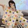 Summer short-sleeved fresh plaid pants simple casual pajamas women's breathable loose loungewear set