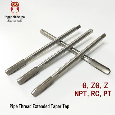 Pipe Thread Extension Taper Tap: G/ZG/Z/RC/NPT/PT In Sizes 1/8", 1/4", 3/8", 1/2", 1" X 120mm