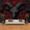 2D Gothic Baphomet Tapestry Pentagram Occult Symbols Dark Witchcraft Wall Art