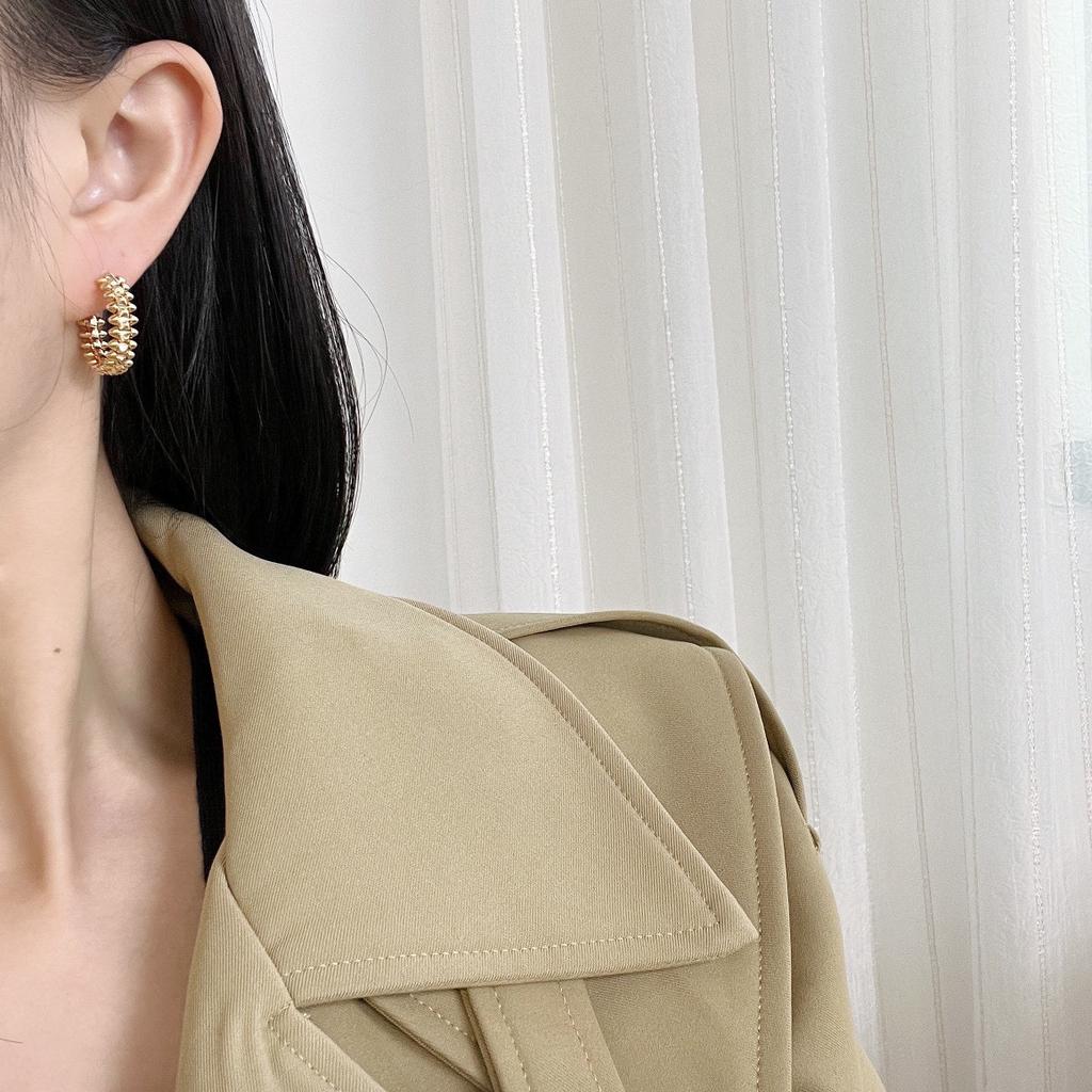 New Vintage Hot Brand Earrings Bullet Eardrop Luxury Jewelry for Women Fashion Designer Pure 925 Sterling Silver Lady Ear Stud