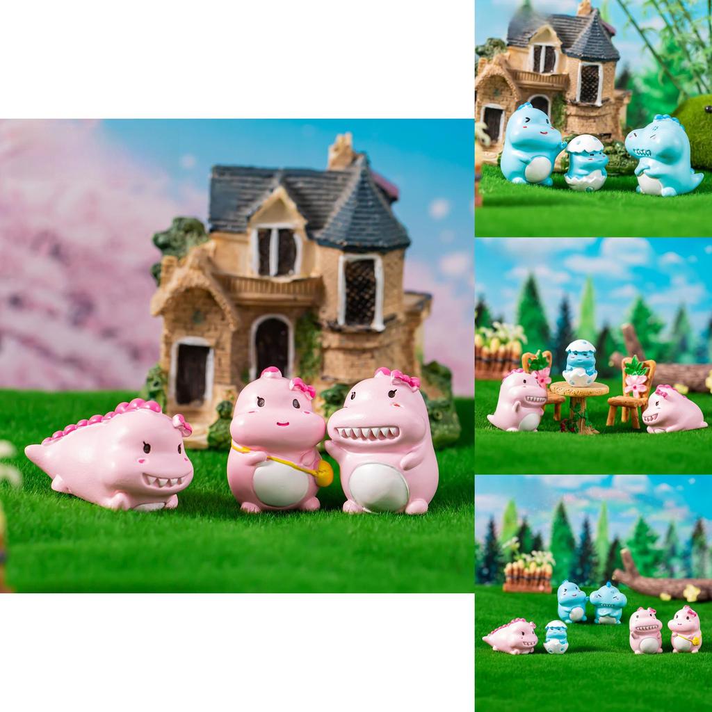 Cute Resin Dinosaur Desktop Decoration Lovely Cartoon Animal Figurine