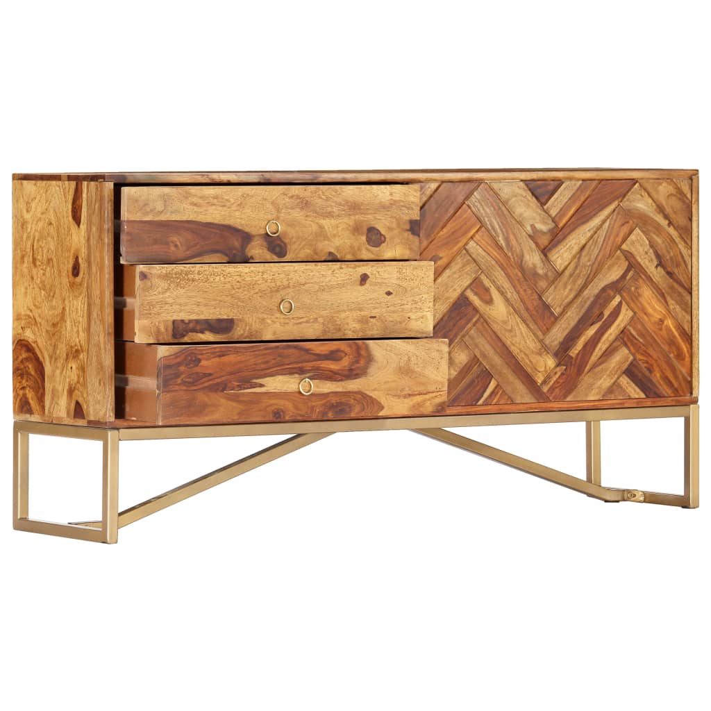 Sideboard 118x30x60 Cm Solid Acacia Wood