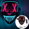 EL Cold Light LED Halloween Mask - Luminous Black V Mask for Shuffle Dance