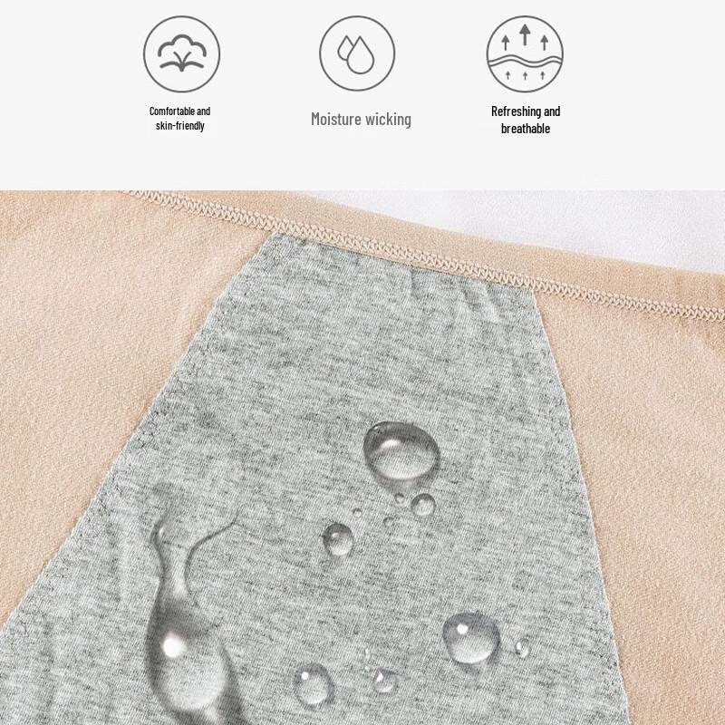 YUZHAOLIN Women's High-Waist Graphene Antibacterial Cotton Briefs