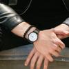 BUREI Men's Minimalist Wristwatch Analog Quartz Waterproof Black and White